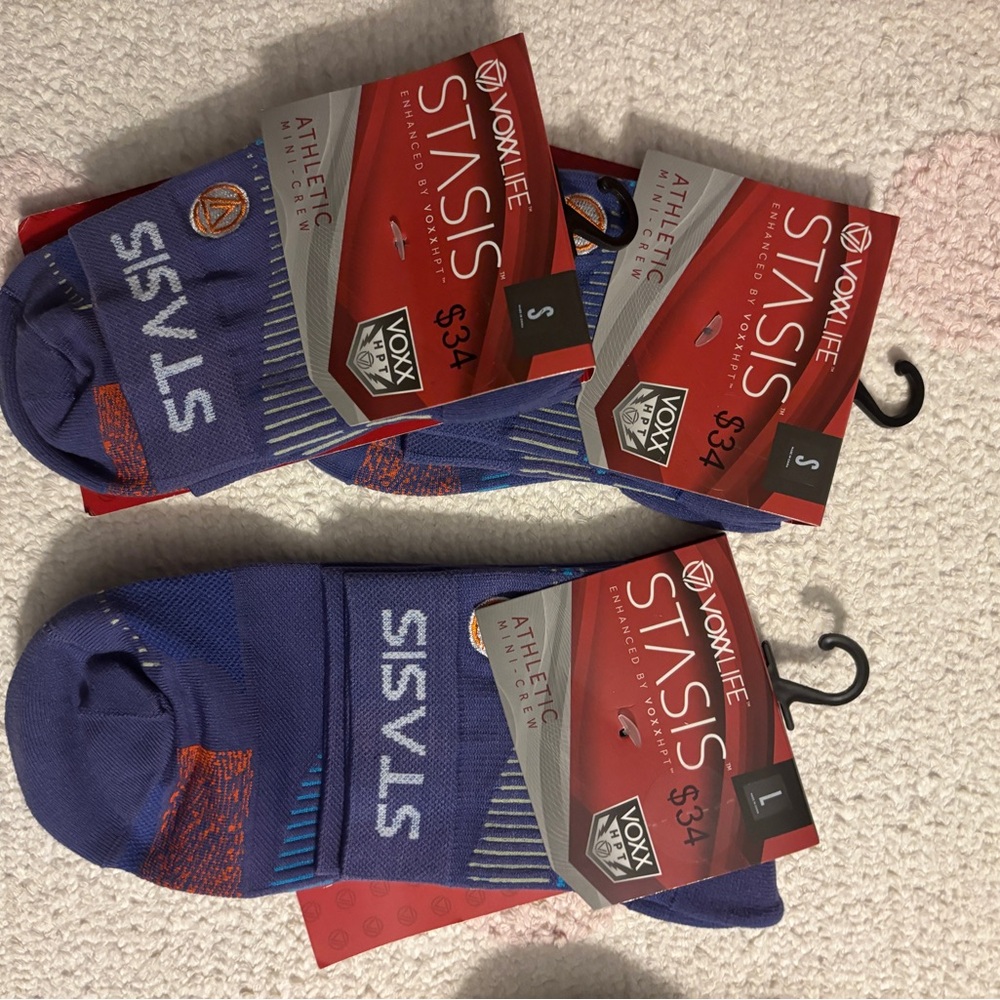 VoxxLife Stasis mini crew Athletic Socks - Blue